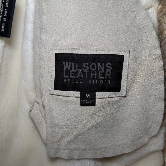 Wilsons Leather Cream Penny Lane with Faux Fur Trim - Picture 4 of 8